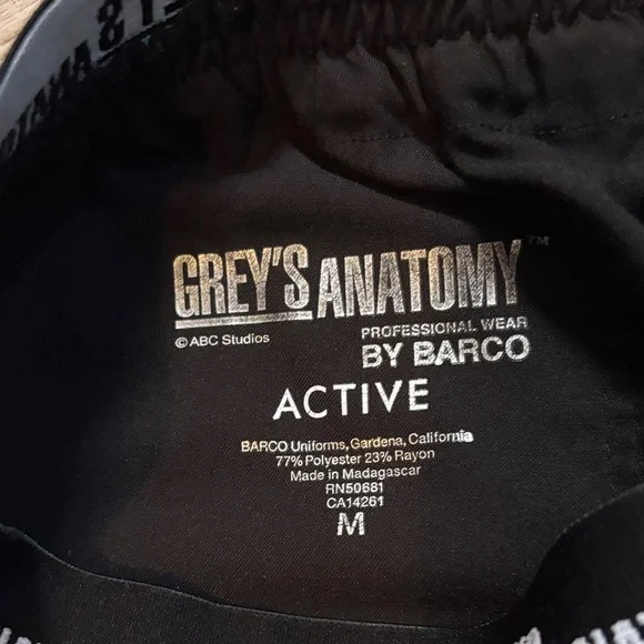Grey's Anatomy Active Black Scrub pants- Professional Wear - Picture 2 of 5